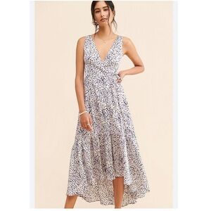 Anthropologie | Hutch Purple Floral Elisabet Wrap Dress Size Large